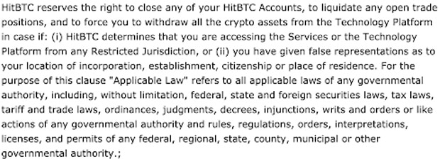 Prawa do wymiany HitBTC