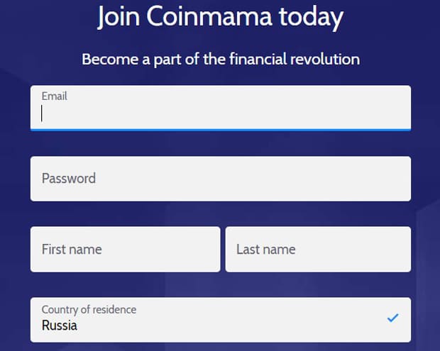 Rejestracja Coinmama