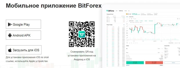 Aplikacja mobilna BitForex