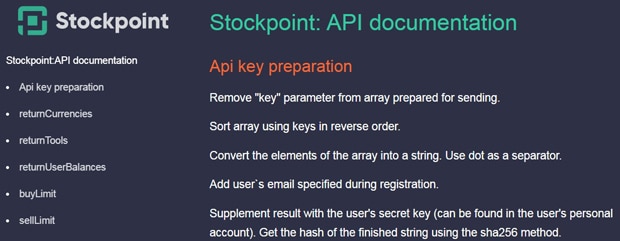 API Stockpointa