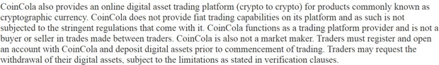 CoinCola kupno i sprzedaż kryptowalut