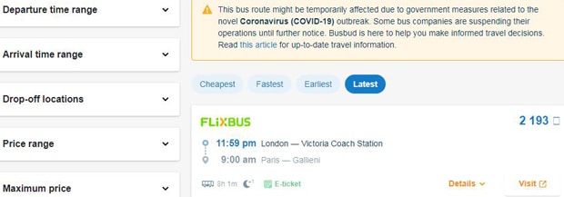busbud.com zarezerwuj bilet