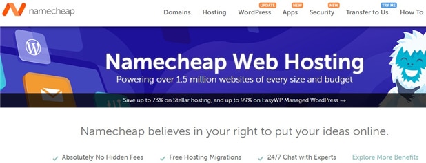 hosting namecheap.com