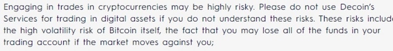 ryzyko związane z handlem decoin.io Ryzyko związane z handlem decoinami