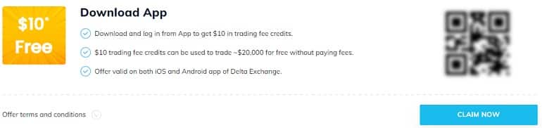 delta.exchange app download bonus