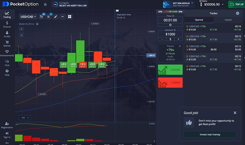 Pocket Option to nowoczesny i niezawodny broker opcji binarnych