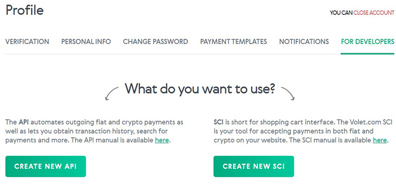 Funkcja interfejsu API Volet