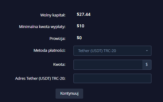 Jak wypłacić środki z konta Pocket Option