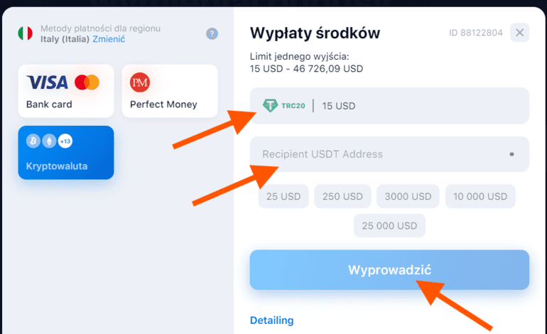 Przewodnik po wypłatach 1Win: Metody, czas przetwarzania i limity